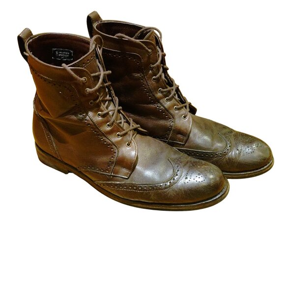 Allen Edmonds Dalton Weatherproof Wing Tip Boots for Men Brown Size 13 - Picture 1 of 3